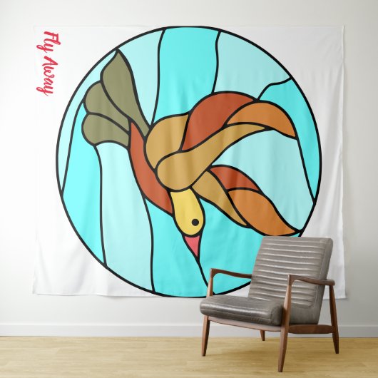 Fly Aaway Tapestry Wandteppich (Beispiel (Horizontal))