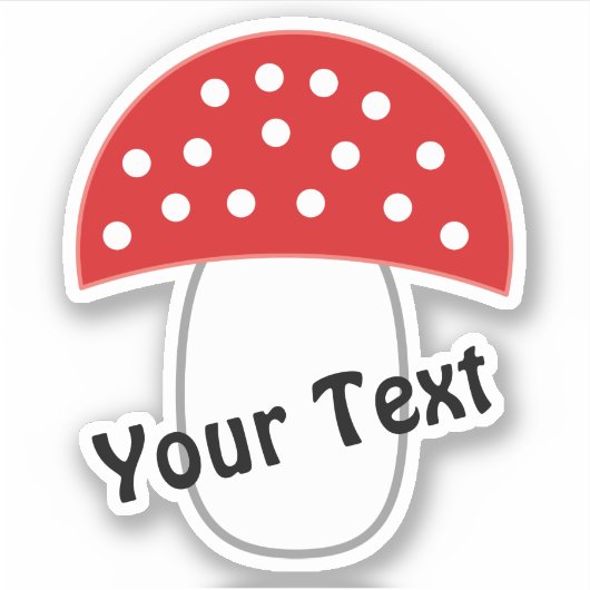 Fly agaric gewährt viel Glück und Vermögen! Aufkle Aufkleber (Vorderseite)