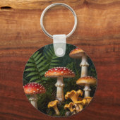 Fly Agaric Mushrooms Forest Botanical Schlüsselanhänger (Vorderseite)