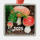 Fly Agaric Mushrooms Ornament Aus Metall (Vorne)
