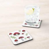 Fly Agaric Red Topped Mushrooms Getränkeuntersetzer (Rechte Seite)