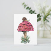 Fly Agaric Toadstool und Schnecke Postkarte (Stehend Vorderseite)