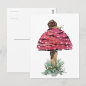 Fly Agaric Toadstool und Schnecke Postkarte (Vorne/Hinten)