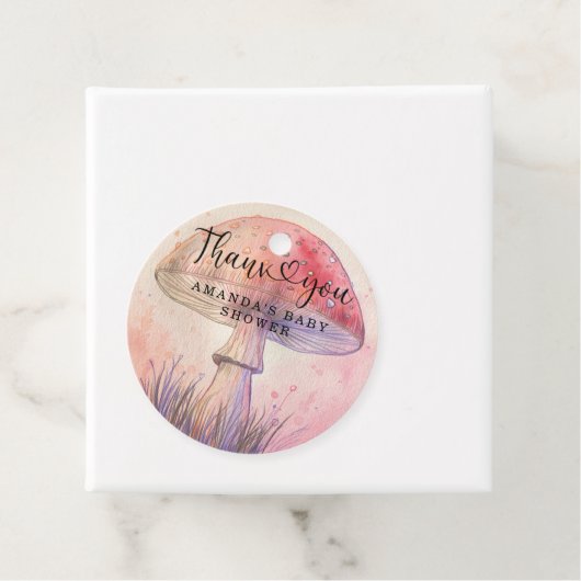 Fly agarious Babydusche danke Geschenkanhänger (Beispiel)