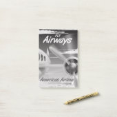Fly Airways Vintage Reiseplakat. Post-it Klebezettel (Auf Schreibtisch)