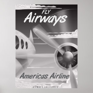 Fly Airways Vintage Reiseplakat Poster