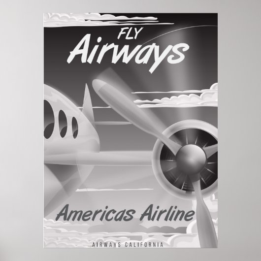 Fly Airways Vintage Reiseplakat Poster (Vorne)