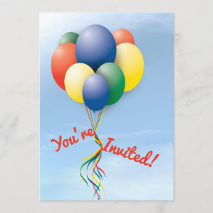 Fly-Away Balloon Bundle Geburtstag Einladung