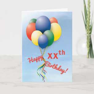 Fly-Away Balloon Bundle Happy Birthday Karte