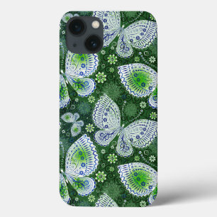 Fly Away Paisley Butterfly Print Green Case-Mate iPhone Hülle