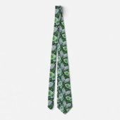 Fly Away Paisley Butterfly Print Green Krawatte (Rückseite)