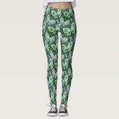 Fly Away Paisley Butterfly Print Green Leggings (Vorderseite)