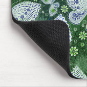 Fly Away Paisley Butterfly Print Green Mousepad (Ecke)