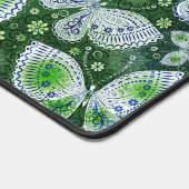 Fly Away Paisley Butterfly Print Green Schreibtischunterlage (Ecke)