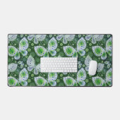 Fly Away Paisley Butterfly Print Green Schreibtischunterlage (Tastatur & Maus)