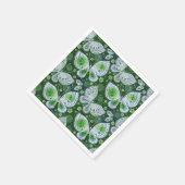 Fly Away Paisley Butterfly Print Green Serviette (Ecke)