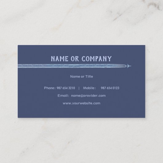 Fly Away ✈ Visitenkarte (Rückseite)