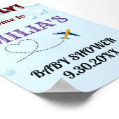 Fly Baby Dusche Begrüßungszeichen - Custom Poster (Ecke)