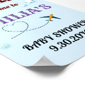 Fly Baby Dusche Begrüßungszeichen - Custom Poster (Ecke)