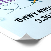 Fly Baby Dusche Begrüßungszeichen - Custom Poster (Ecke)