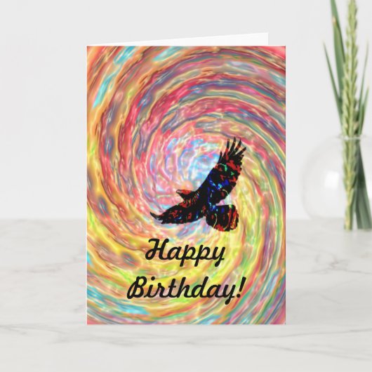 Fly Bird Birthday Karte (Vorderseite)