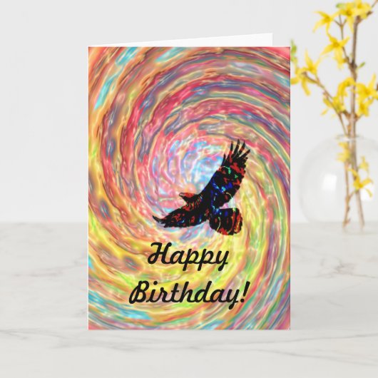 Fly Bird Birthday Karte (Gelbe Blume)