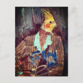 Fly Bird Mixed Media Postkarte (Vorderseite)