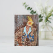 Fly Bird Mixed Media Postkarte (Stehend Vorderseite)