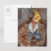 Fly Bird Mixed Media Postkarte (Vorne/Hinten)