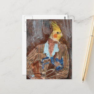 Fly Bird Mixed Media Postkarte