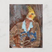 Fly Bird Mixed Media Postkarte (Vorderseite)