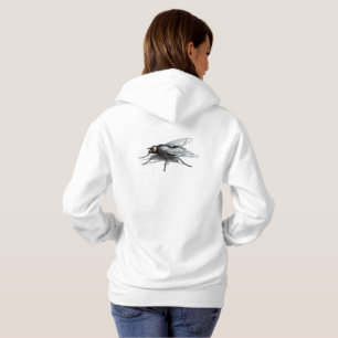 Fly Buddy Damen weißer Hoodie Rückseite