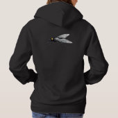 Fly Buddy Frauen schwarze Schuhe Hoodie (Rückseite)