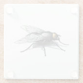 Fly Buddy Gigant fliegt Klarglas-Untersetzer Glasuntersetzer (Rückseite)