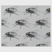 Fly Buddy graues glänzendes Packpapier (Flach)