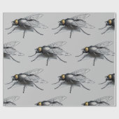 Fly Buddy graues glänzendes Packpapier (Flach)