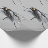 Fly Buddy graues glänzendes Packpapier (Ecke)