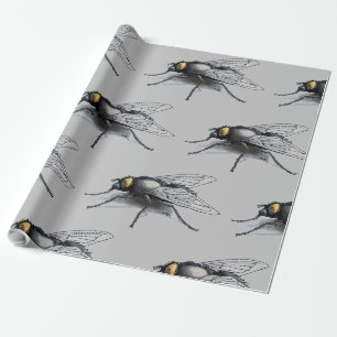 Fly Buddy graues glänzendes Packpapier