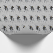 Fly Buddy graues glänzendes Packpapier (Ecke)