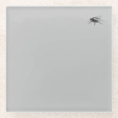 Fly Buddy Grauglas Untersetzer (Vorderseite)