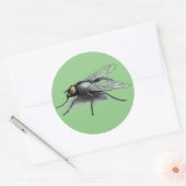 Fly Buddy grüne große runde Aufkleber (Umschlag)