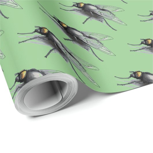 Fly Buddy grünes, mattes Packpapier (Rolleneckpunkt)