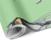 Fly Buddy grünes, mattes Packpapier (Rolleneckpunkt)
