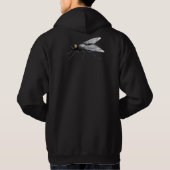 Fly Buddy Männer schwarzer Hoodie zurück (Rückseite)