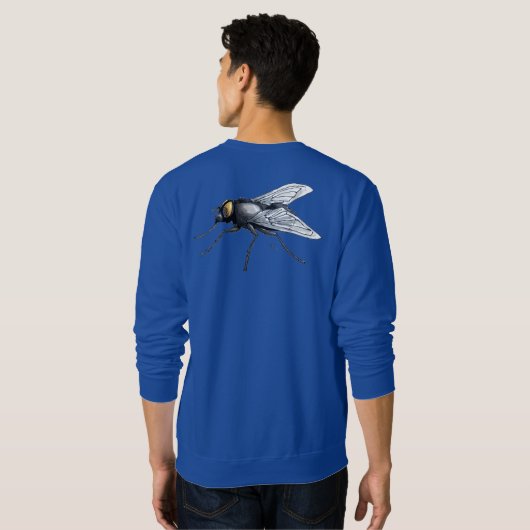 Fly Buddy men blaues Sweatshirt zurück (Schwarz voll)