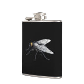 Fly Buddy Riesenfliege schwarz gewickelt Flasche Flachmann (Links)