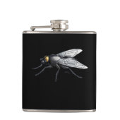 Fly Buddy Riesenfliege schwarz gewickelt Flasche Flachmann (Vorderseite)