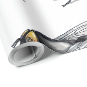 Fly Buddy, weißes, mattes Packpapier (Rolleneckpunkt)