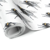 Fly Buddy, weißes, mattes Packpapier (Rolleneckpunkt)