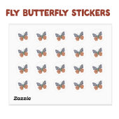 Fly Butterfly Classic Round Sticker